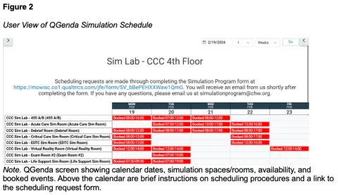 QGenda for Hospital-Based Simulation Center Scheduling Figure 2